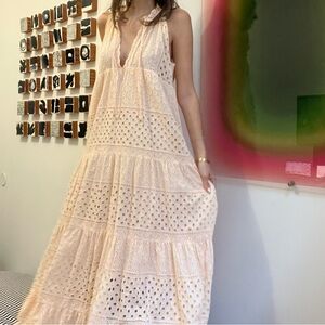 Charina Sarte Eyelet Maxi Dress